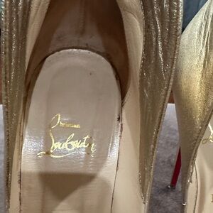Christian Louboutin Metallic Gold Heels